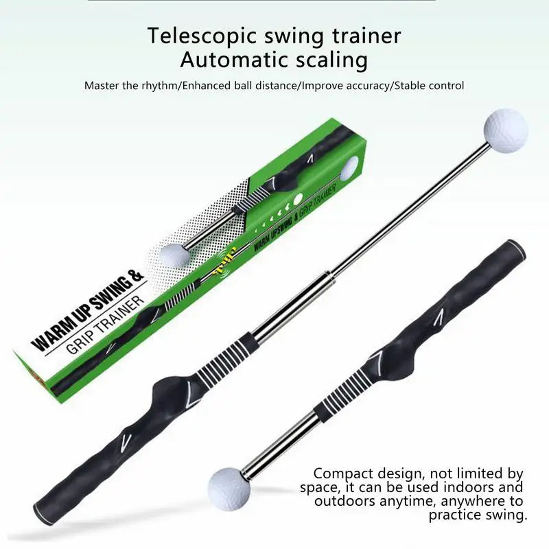 Telescoping golf swing stick