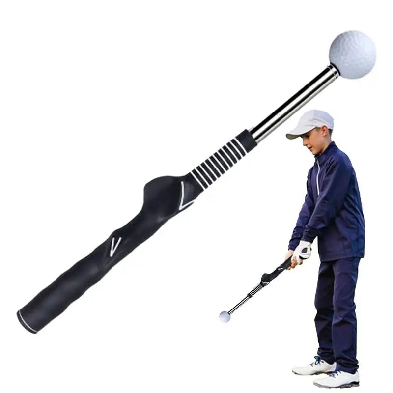 Telescoping golf swing stick